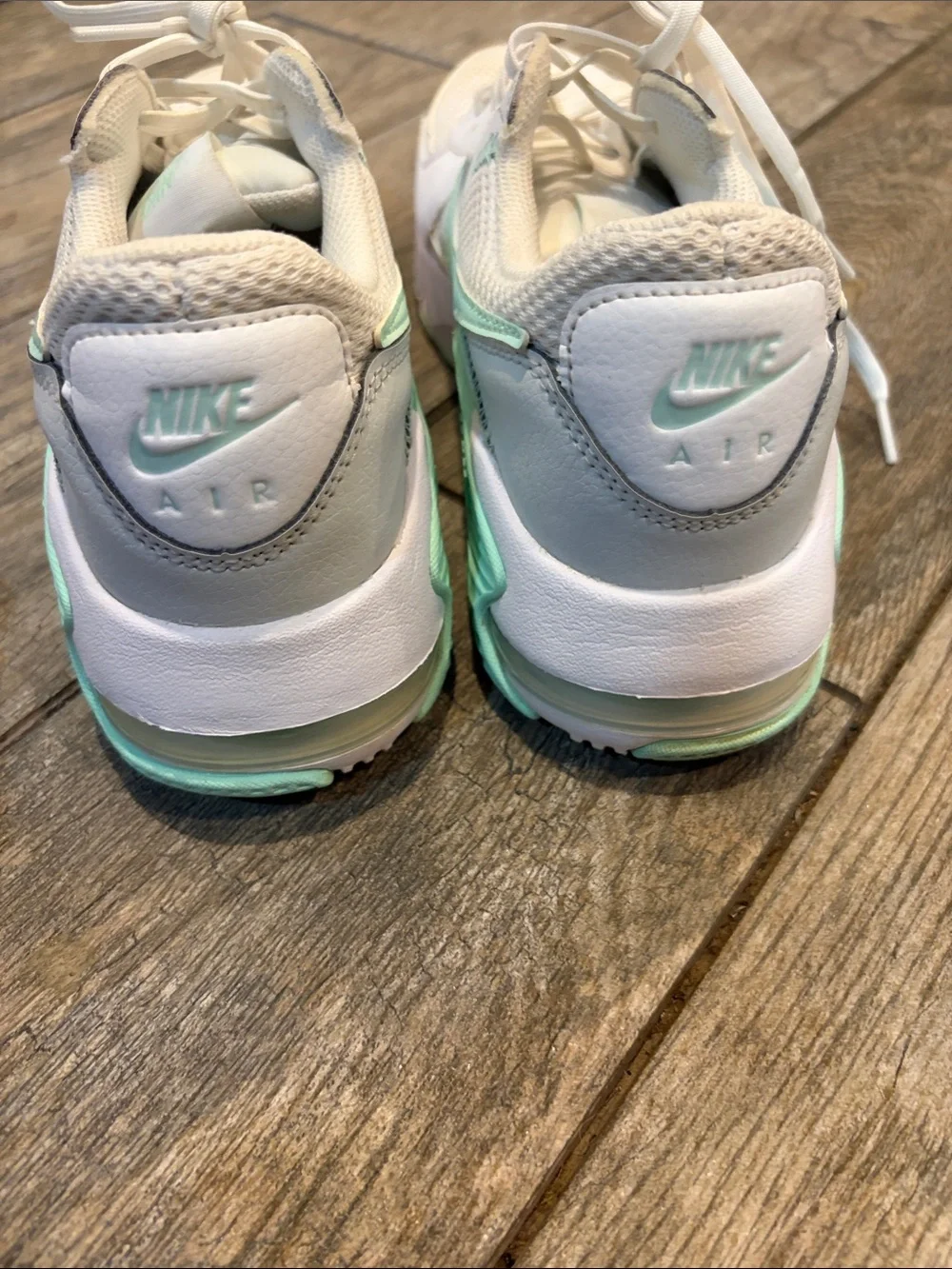 Nike Women’s Air Max Excee White Sneakers with Mint Accents size 9
